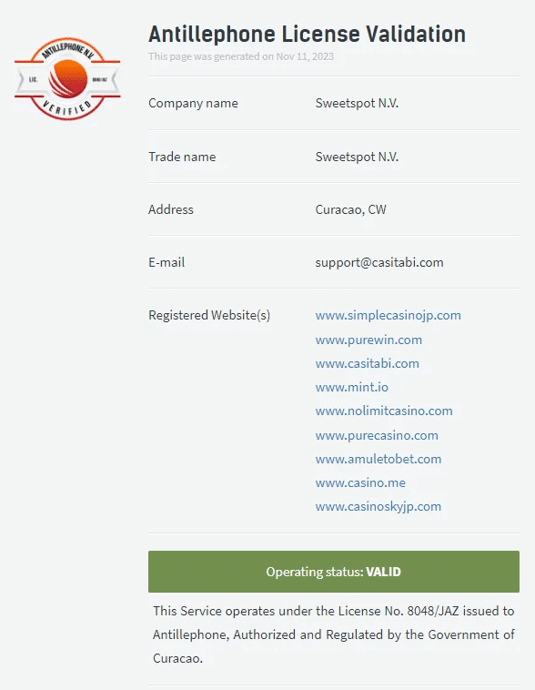 Casino Sky License