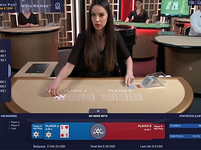 STEP2. Player Aに1枚目のカード配布＆2回目のベットタイム