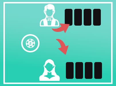 【STEP2】牌九牌が配布される 【STEP2】牌九牌が配布される