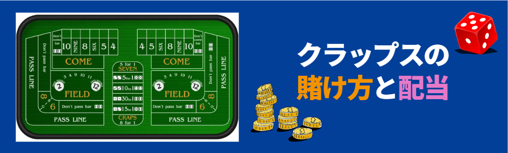 クラップスの賭け方と配当