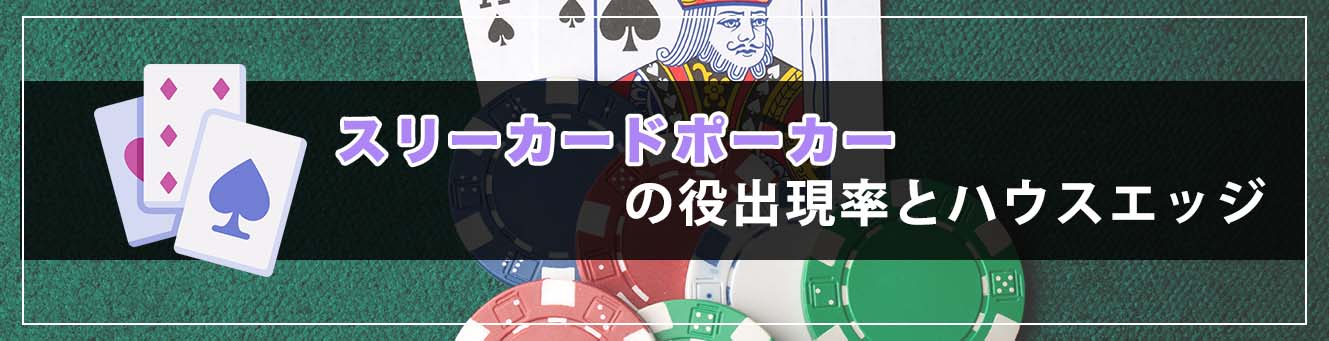 スリーカードポーカーの役出現率とハウスエッジ