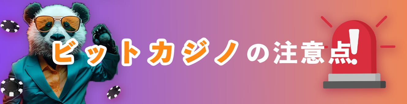 ビットカジノの注意点